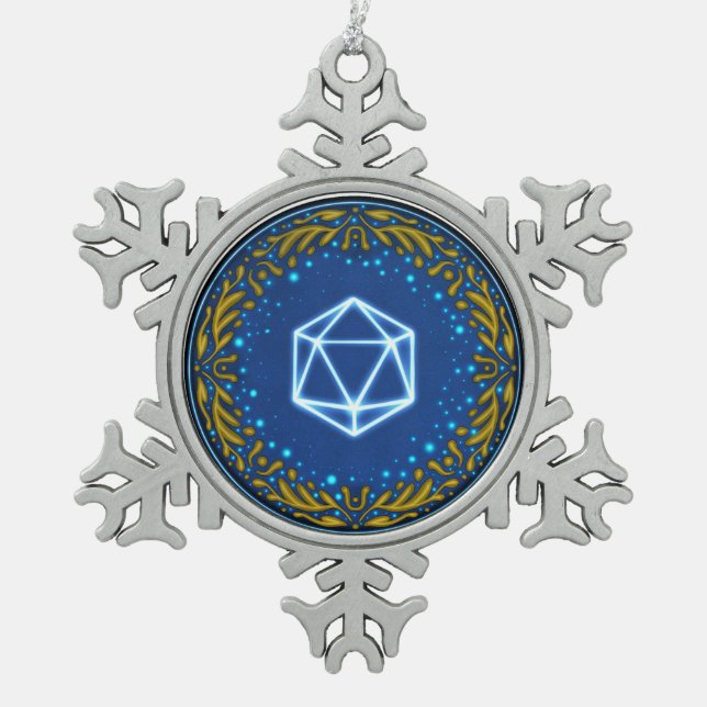 Ornement Flocon De Neige Ciels étoilés D20 (Devant)