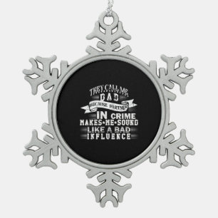 Ornement Flocon De Neige Citations grand-père On M'Appelle Papa