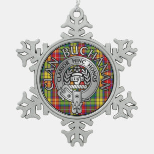 Ornement Flocon De Neige Clan Buchanan Crest & Tartan