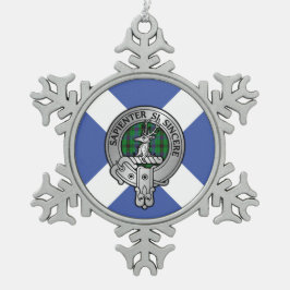 Ornement Flocon De Neige Clan Davidson Crest & Tartan