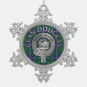 Ornement Flocon De Neige Clan Douglas Crest & Tartan