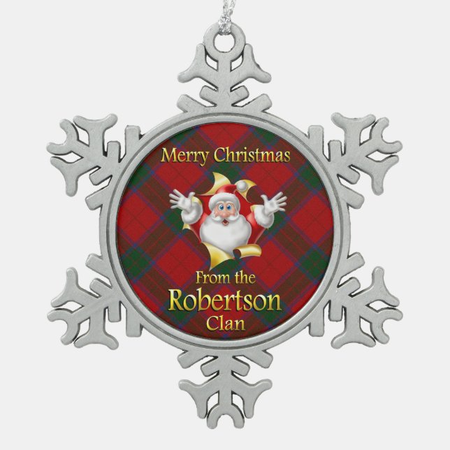 Ornement Flocon De Neige Clan écossais Robertson Christmas Orament (Devant)