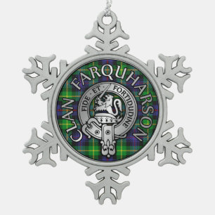 Ornement Flocon De Neige Clan Farquharson Crest & Tartan