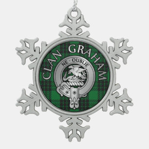 Ornement Flocon De Neige Clan Graham Crest & Tartan