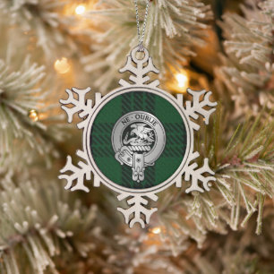 Ornement Flocon De Neige Clan Graham Crest & Tartan