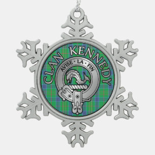 Ornement Flocon De Neige Clan Kennedy Crest & Tartan