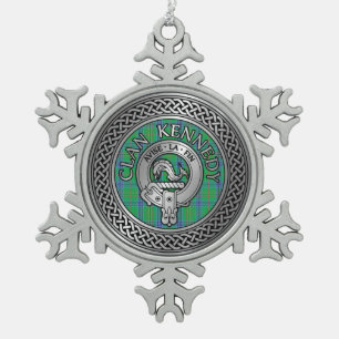 Ornement Flocon De Neige Clan Kennedy Crest & Tartan Knot