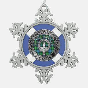 Ornement Flocon De Neige Clan Lamont Crest & Tartan Knot