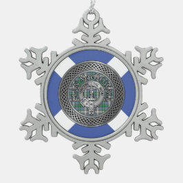 Ornement Flocon De Neige Clan MacDowall Crest & Tartan Knot