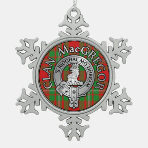 Ornement Flocon De Neige Clan MacGregor Crest & Tartan