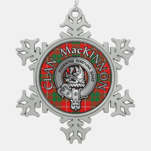 Ornement Flocon De Neige Clan MacKinnon Crest & Tartan