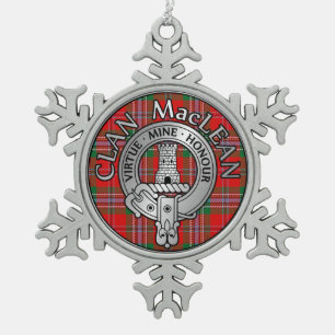 Ornement Flocon De Neige Clan MacLean Crest & Tartan