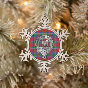 Ornement Flocon De Neige Clan Sinclair Crest & Tartan