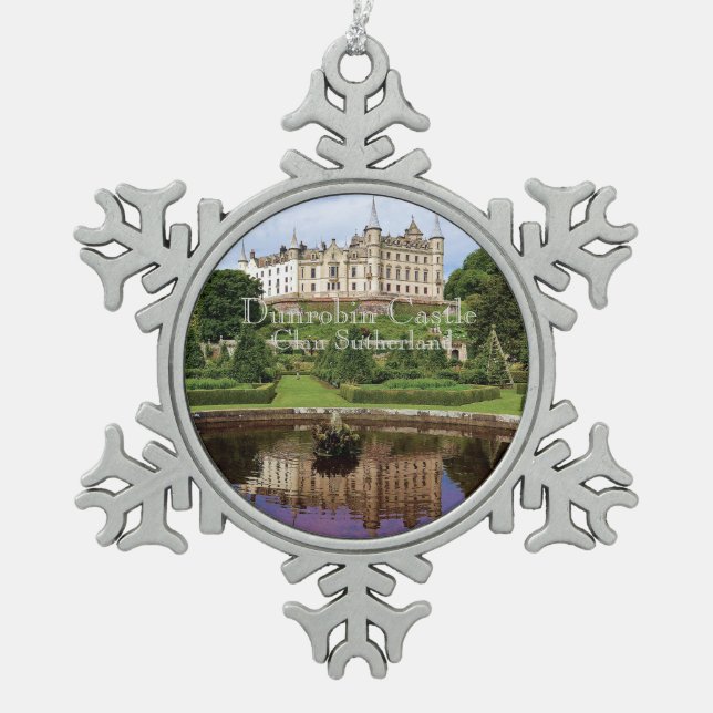 Ornement Flocon De Neige Clan Sutherland Scottish Castle Photo (Devant)