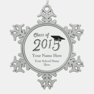 Ornement Flocon De Neige Classe personnalisable de 2015