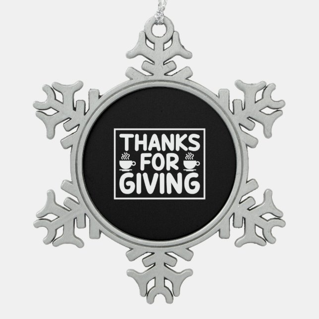 Ornement Flocon De Neige Coffee Art Merci De Donner (Devant)
