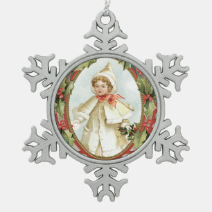 ORNEMENT FLOCON DE NEIGE COLLAGE DE NOËL VINTAGE
