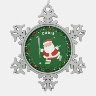 Ornement Flocon De Neige Collectif de Noël de hockey sur gazon
