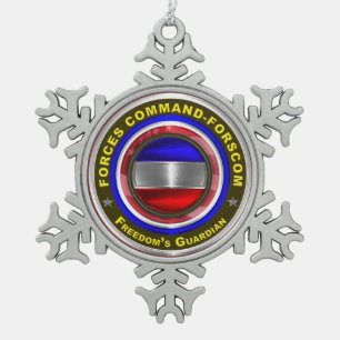 Ornement Flocon De Neige Commandement des forces de l'armée - FORSCOM Noël
