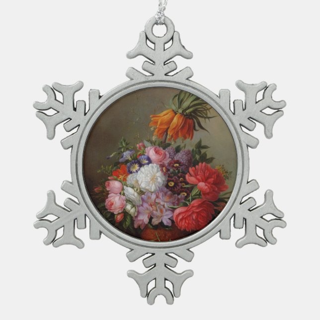 Ornement Flocon De Neige Cornelis Johannes van Hulsteijn Vase avec Fleurs (Devant)