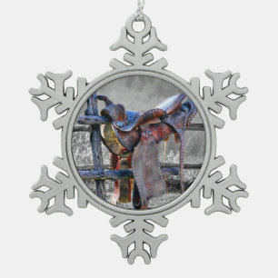 Ornement Flocon De Neige Corral Fence Western