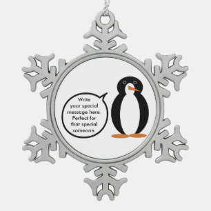 Ornement Flocon De Neige Costume de naissance parlant Mme Pingouin Personna