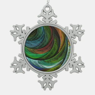 Ornement Flocon De Neige Couleur Gloire Moderne Art Abstrait Motif Élégant