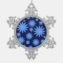 Coutume de bleu d'ornement d'arbre d'étain