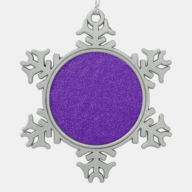 Ornement Flocon De Neige Créez votre propre Parties scintillant violette (Devant)