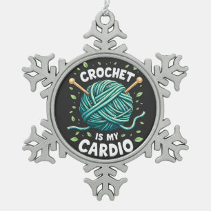 Ornement Flocon De Neige Crochet est mon cardio Fil à coudre Fitness