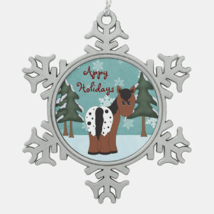 Ornement Flocon De Neige Cute Appy Vacances Blanket Appaloosa Horse