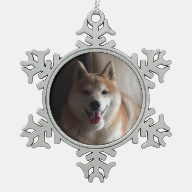 Ornement Flocon De Neige Cute Shiba Inu-Geiso 2 (Devant)