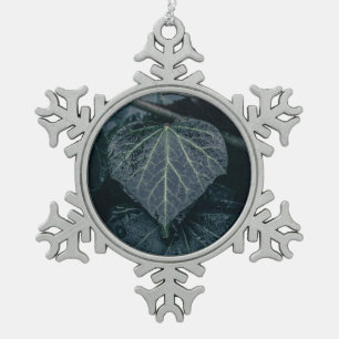 Ornement Flocon De Neige Dark Moody Ivy Nature Photo