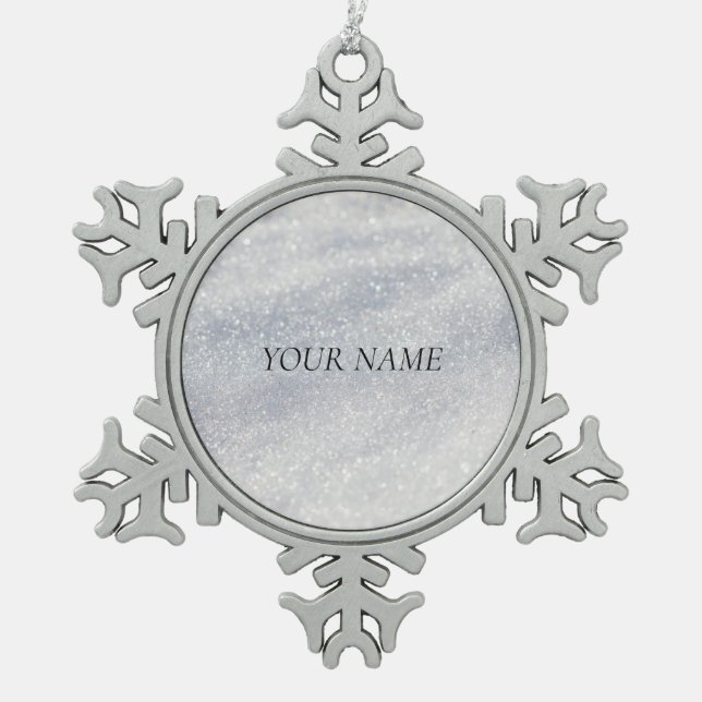 Ornement Flocon De Neige Décoration élégante de neige (Devant)