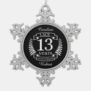 Ornement Flocon De Neige Dentelle Traditionnelle mariage 13 ans