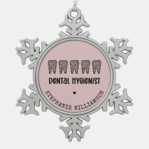Ornement Flocon De Neige Dentis hygiénistes dentaires personnalisés Emprein