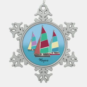 Ornement Flocon De Neige Dinghes vintages