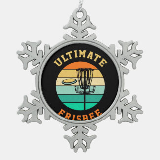 Ornement Flocon De Neige Disque Golf Ultimate Frisbee