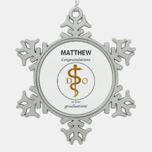 Ornement Flocon De Neige Docteur en ostéopathie Diplôme Félicitations
