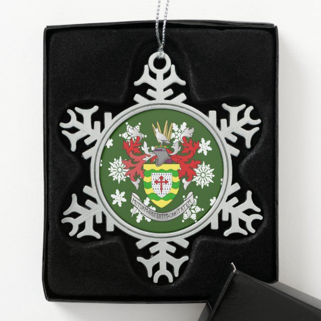 Ornement Flocon De Neige Donegal Irlande Crest Irish (Boîte)