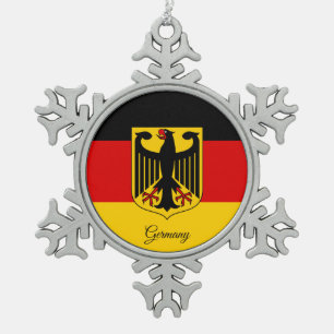 Ornement Flocon De Neige Drapeau allemand