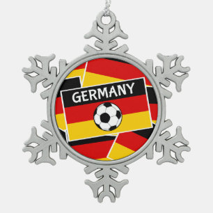 Ornement Flocon De Neige Drapeau allemand de football