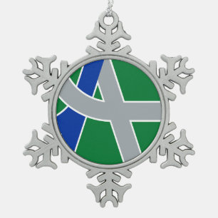 Ornement Flocon De Neige Drapeau d'Albany, Oregon