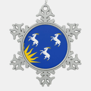 Ornement Flocon De Neige Drapeau de Merionethshire