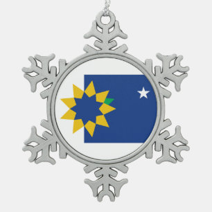 Ornement Flocon De Neige Drapeau de Topeka, Kansas