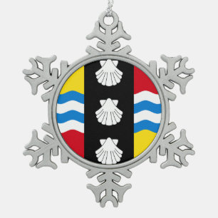 Ornement Flocon De Neige Drapeau du Bedfordshire