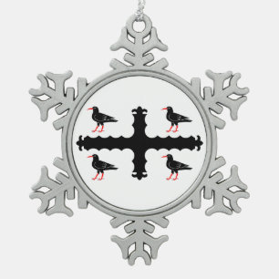 Ornement Flocon De Neige Drapeau du Flintshire 
