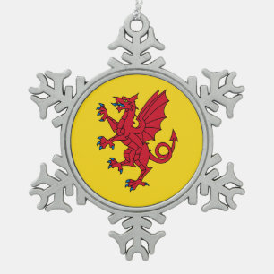 Ornement Flocon De Neige Drapeau du Somerset 