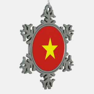 Ornement Flocon De Neige Drapeau du Vietnam