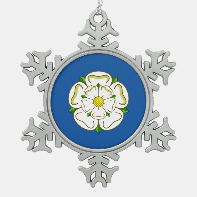 Ornement Flocon De Neige Drapeau du Yorkshire (Devant)